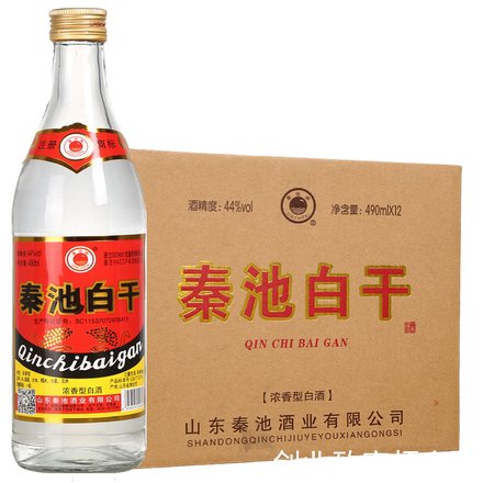 山东秦池白干酒整箱白酒44度490ml12瓶口粮酒浓香型